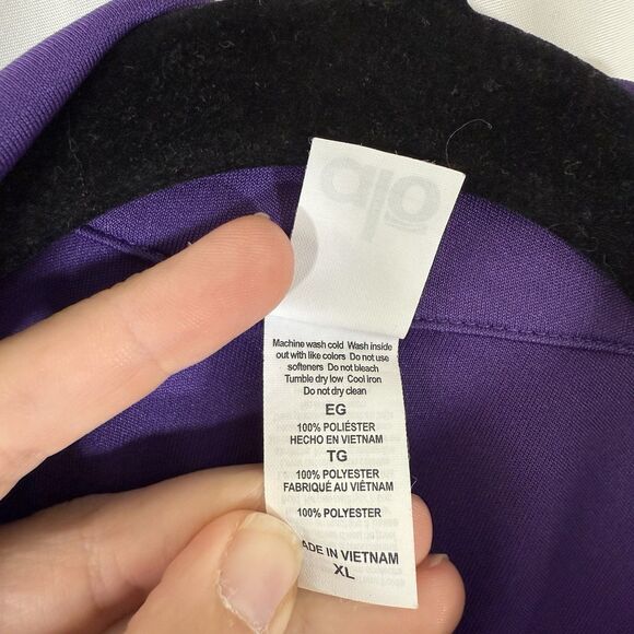 K State ALO Jacket Men's XL Purple 1/4 Zip Long Sleeve Turtleneck Pullover - Picture 6 of 11